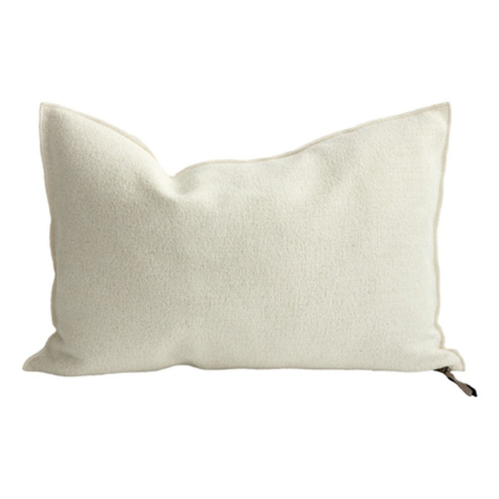 Coussin Vice Versa Chenille Vintage - off white (65 x 65 cm)