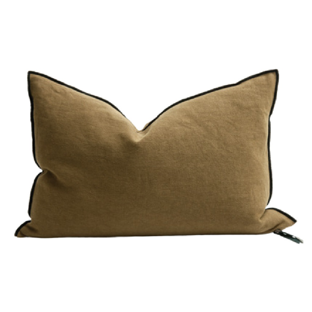 Coussin Vice Versa Lin Stone Washed - bronze