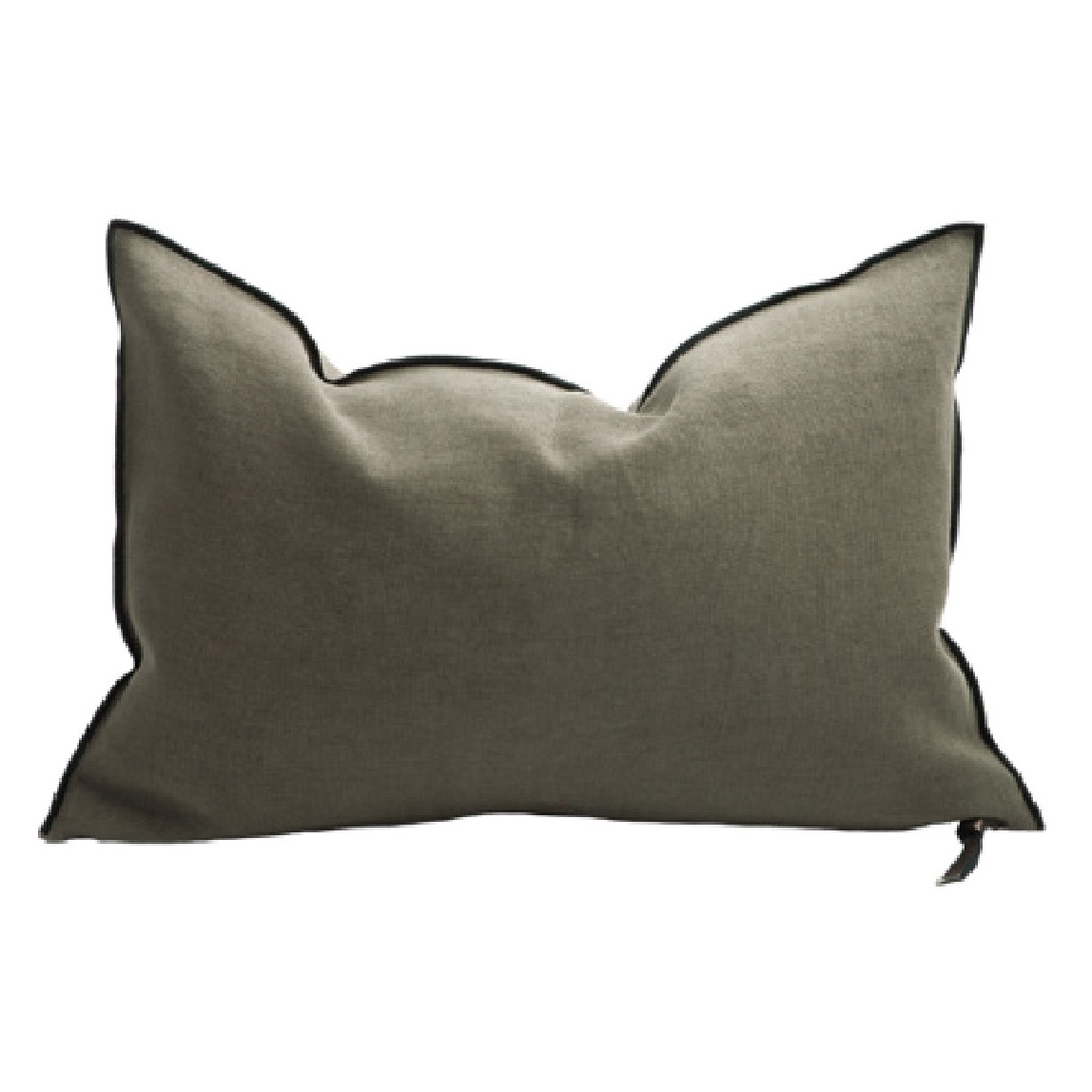 Coussin Vice Versa Lin Stone Washed - crocodile