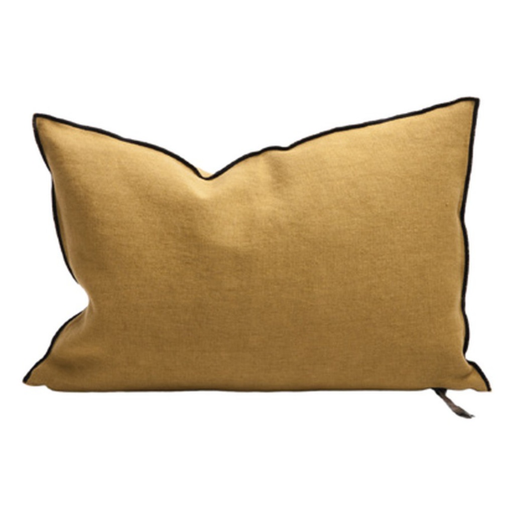 Coussin Vice Versa Lin Stone Washed - ocre