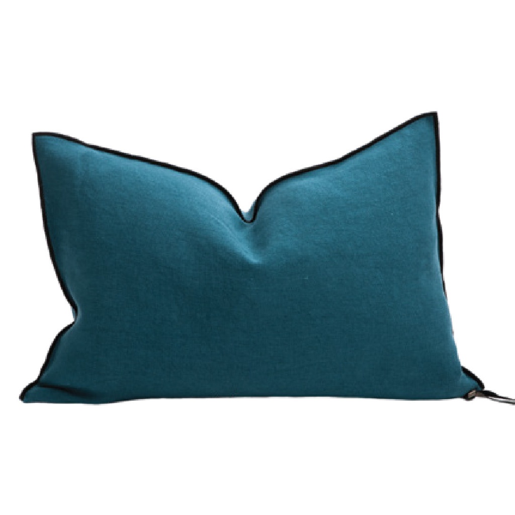 Coussin Vice Versa Lin Stone Washed - paon
