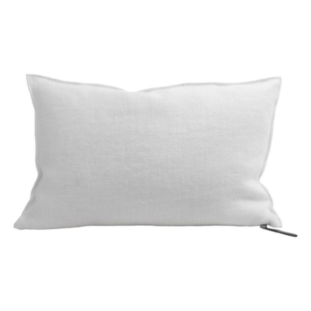 Coussin Vice Versa Lin Wabi Sabi Stone Washed - blanc