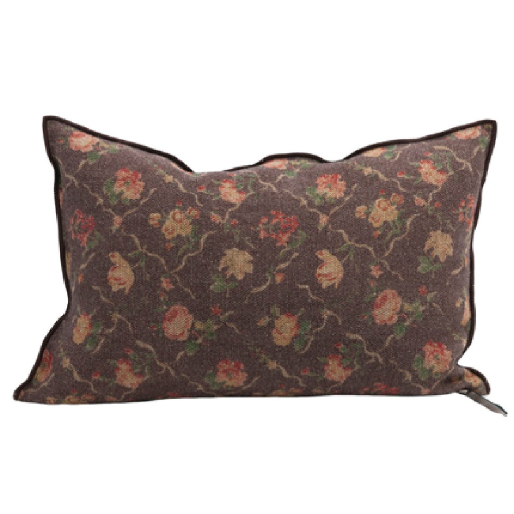 Coussin Vice Versa Lin Wabi-Sabi Imprimé - jardin secret chianti
