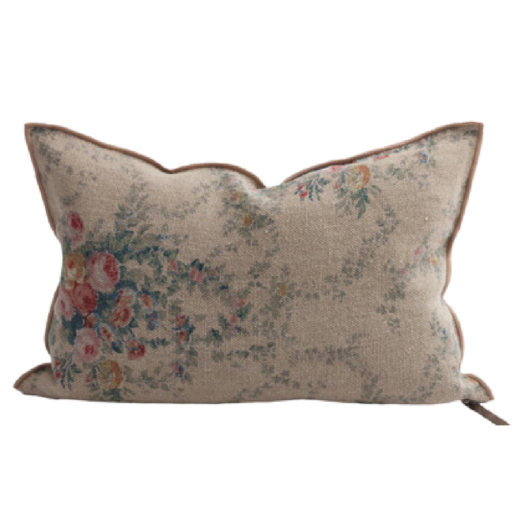 Coussin Vice Versa Lin Wabi-Sabi Imprimé - pompadour nude (65 x 65 cm)