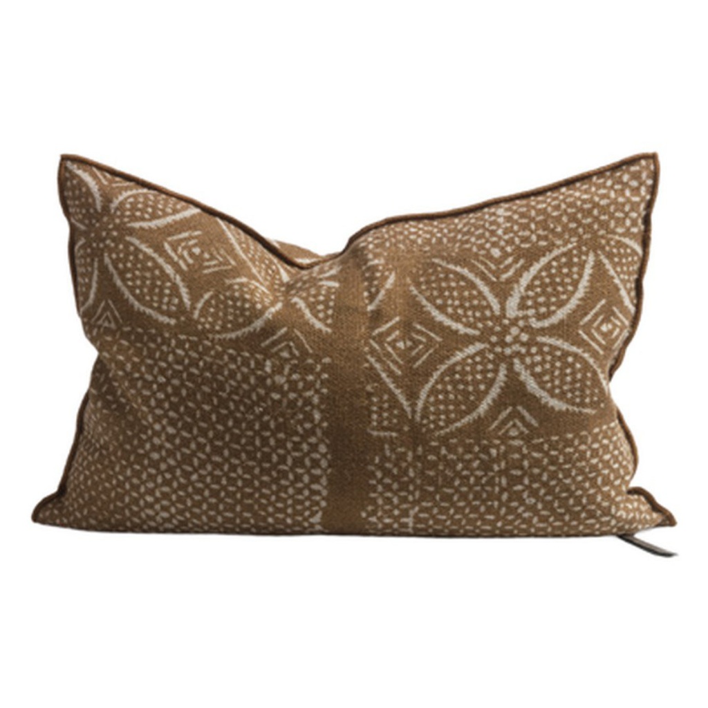 Coussin Vice Versa Toile In & Outdoor Bogolan - savane (65 x 65 cm)