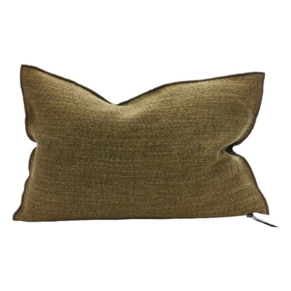 Coussin Vice Versa Toile Nomade - bronze (65 x 65 cm)
