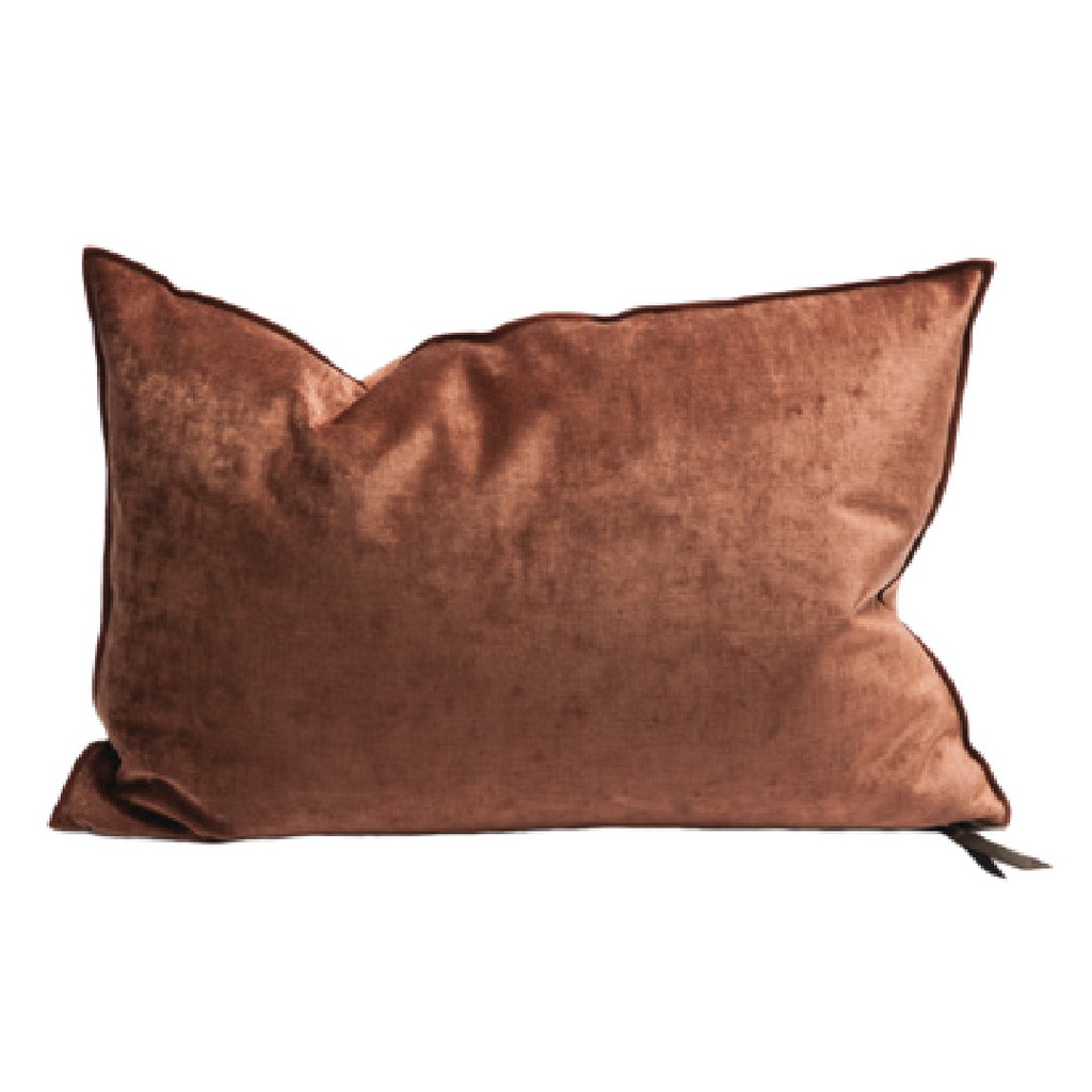 Coussin Vice Versa Velours Royal - argile