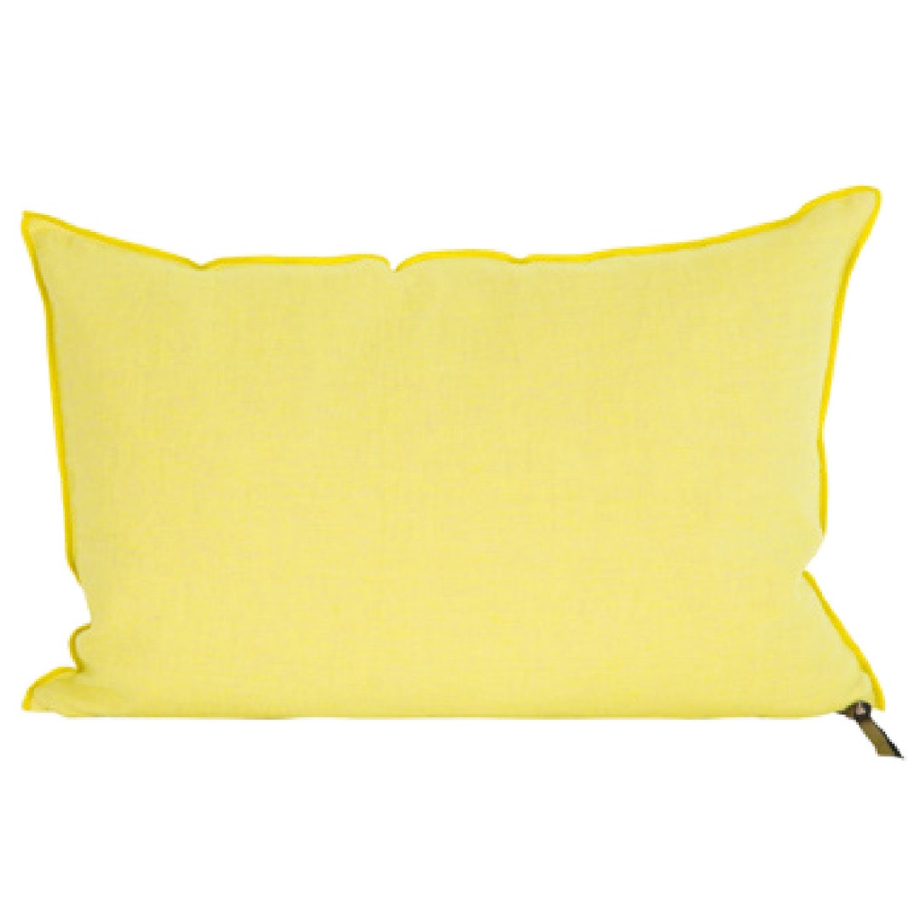 Coussin Vice Versa Lin Lavé Froissé - acide / givré (65 x 65 cm)
