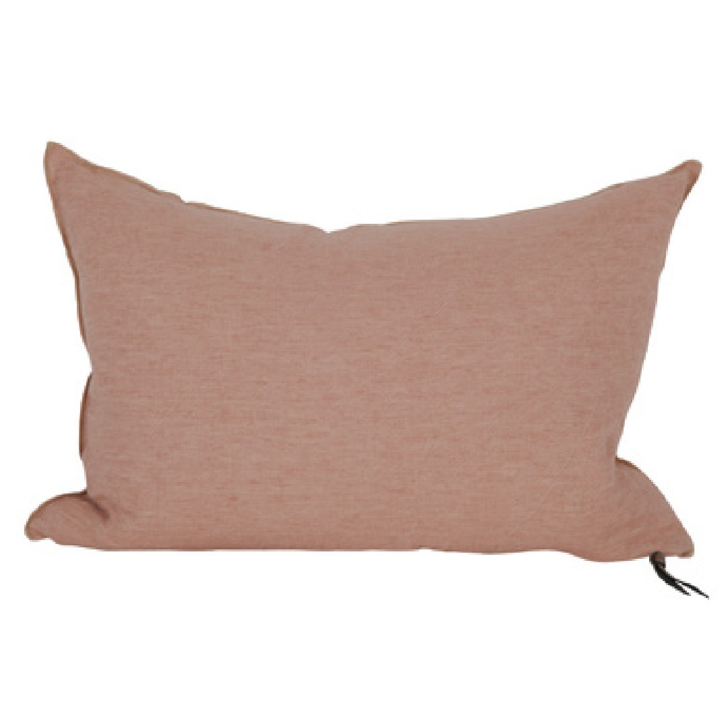 Coussin Vice Versa Lin Lavé Froissé - bois de rose / givré (65 x 65 cm)