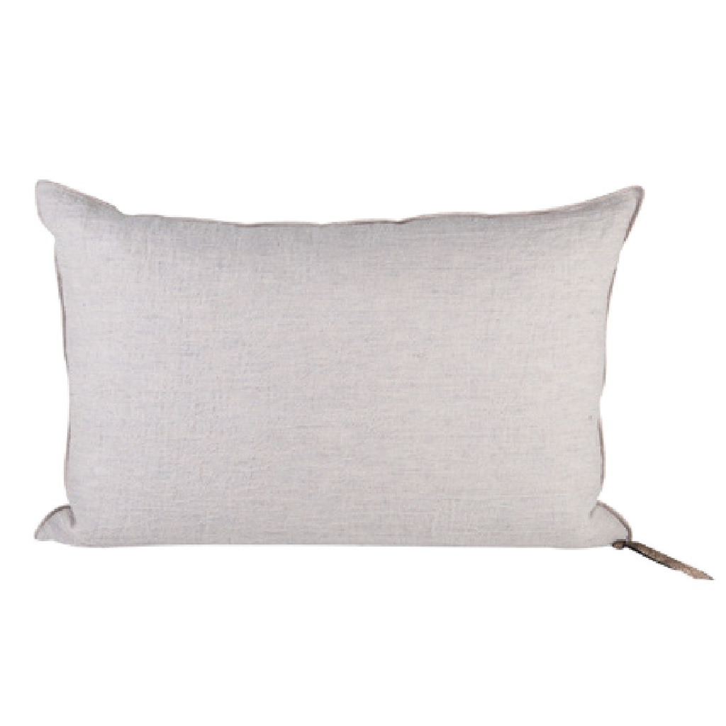 Coussin Vice Versa Lin Lavé Froissé - perle / givré (65 x 65 cm)