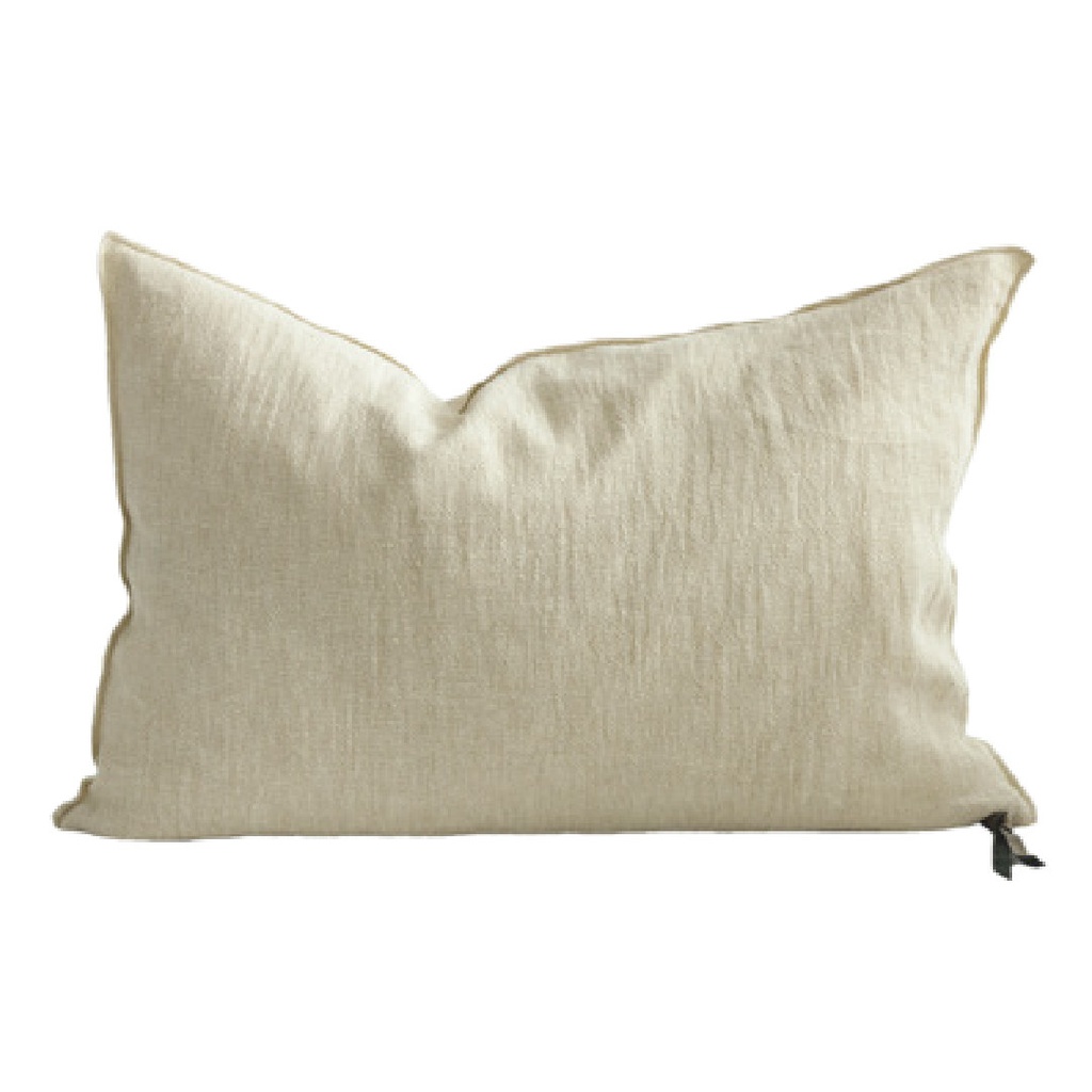 Coussin Vice Versa Crépon de Lin Lavé - fior di latte