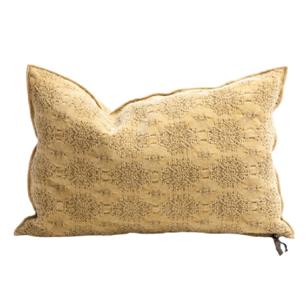 Coussin Vice Versa Jacquard Stone Washed Kilim - kilim paille