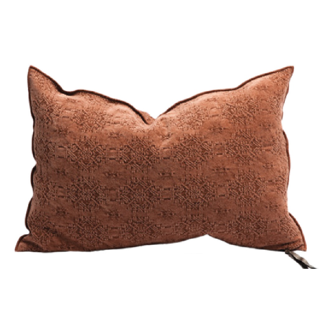 Coussin Vice Versa Jacquard Stone Washed Kilim - kilim argile