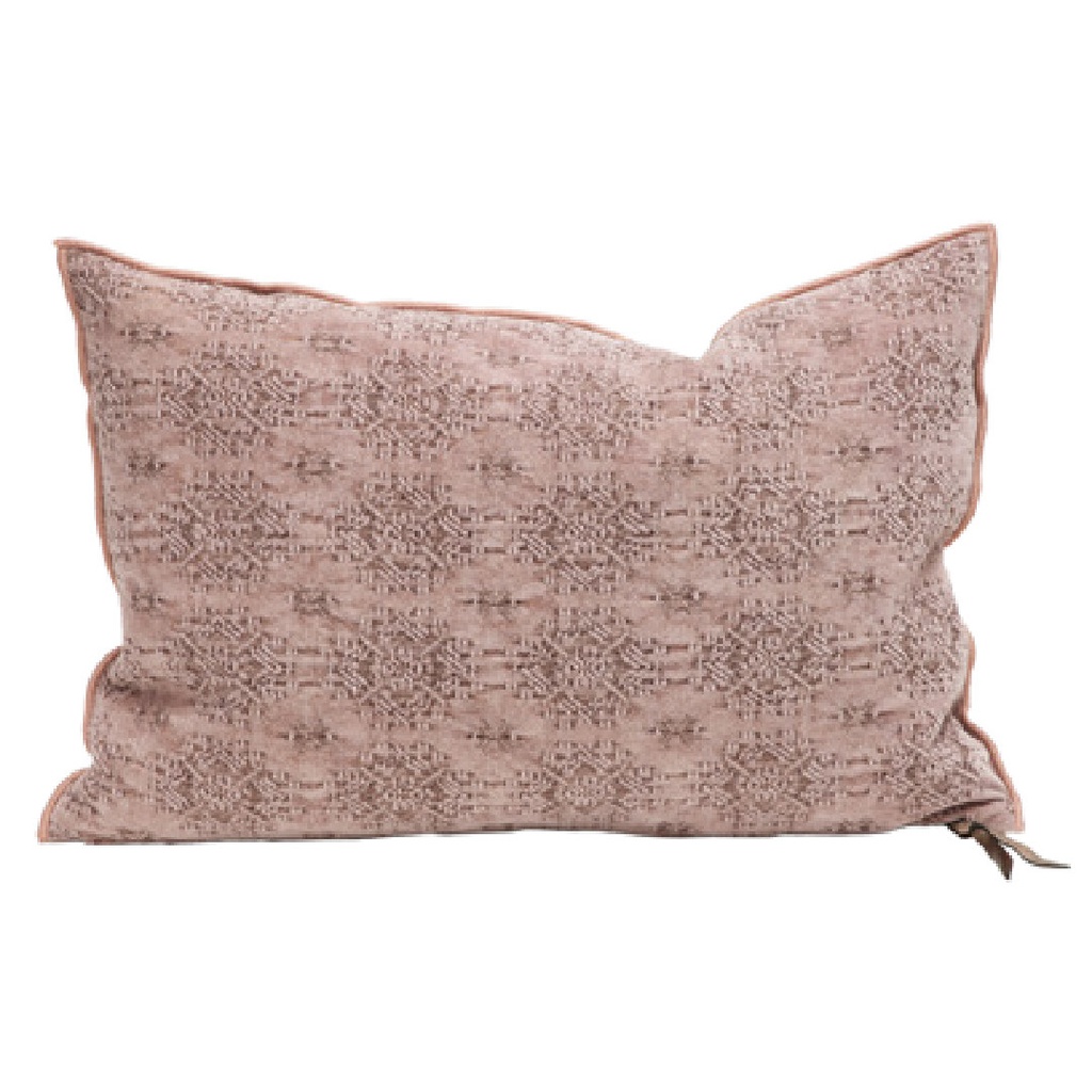 Coussin Vice Versa Jacquard Stone Washed Kilim - kilim blush