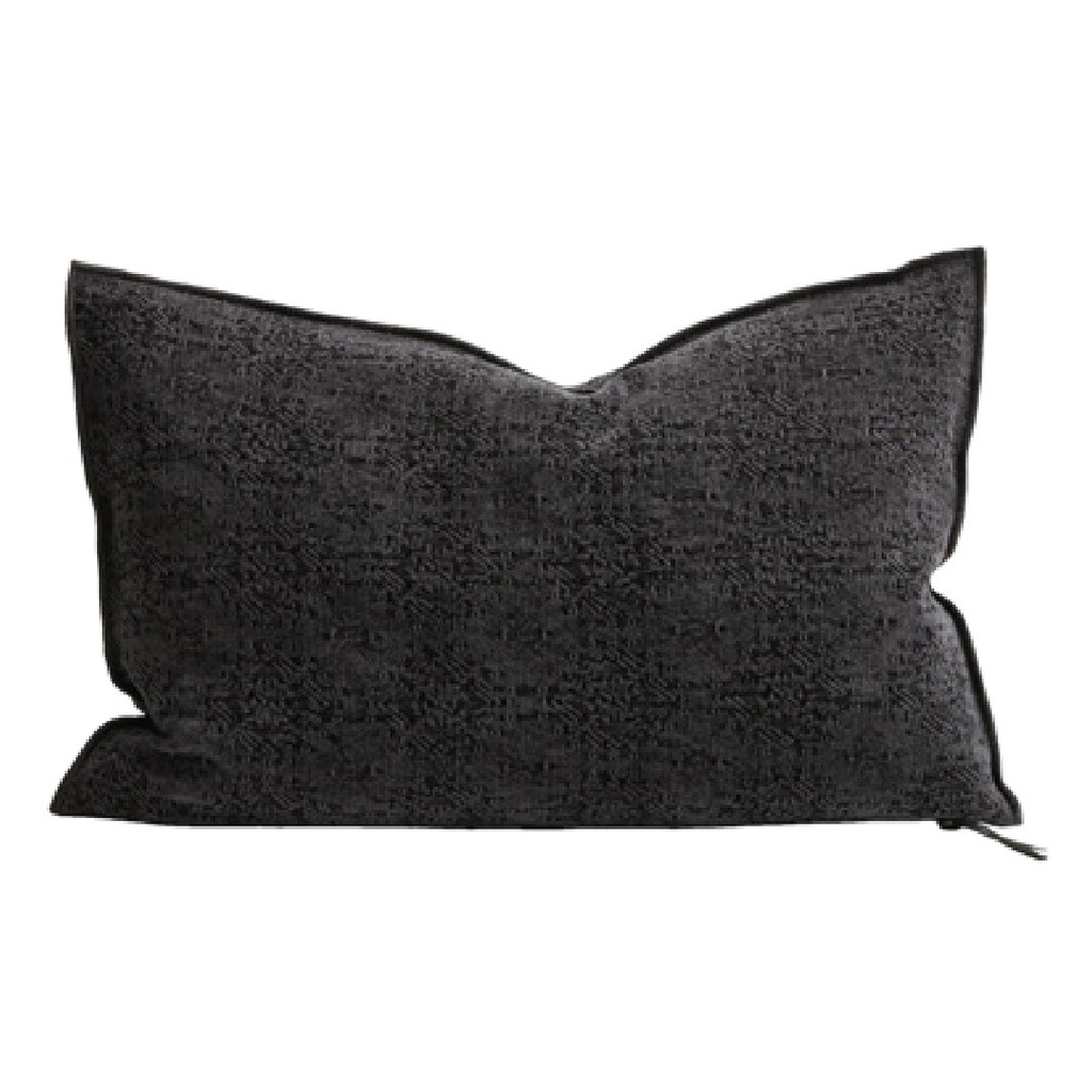 Coussin Vice Versa Jacquard Stone Washed Kilim - kilim noir