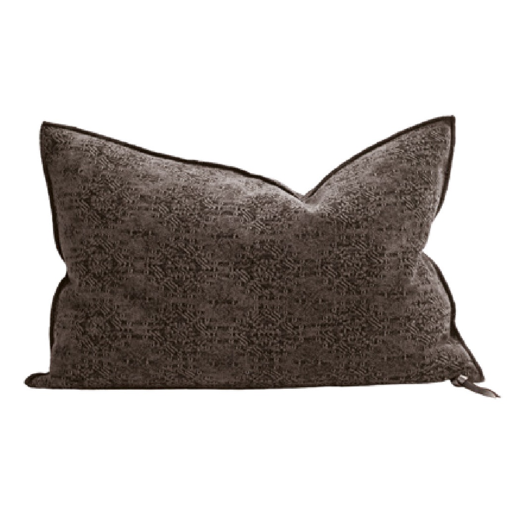 Coussin Vice Versa Jacquard Stone Washed Kilim - kilim brownie (65 x 65 cm)