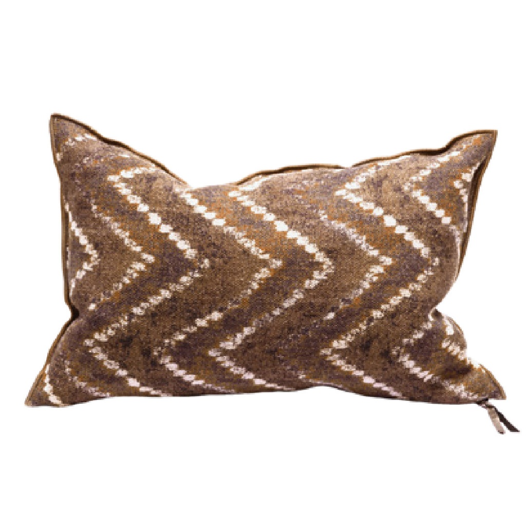 Coussin Vice Versa Lin Wabi-Sabi Imprimé - zanzibar havane (65 x 65 cm)
