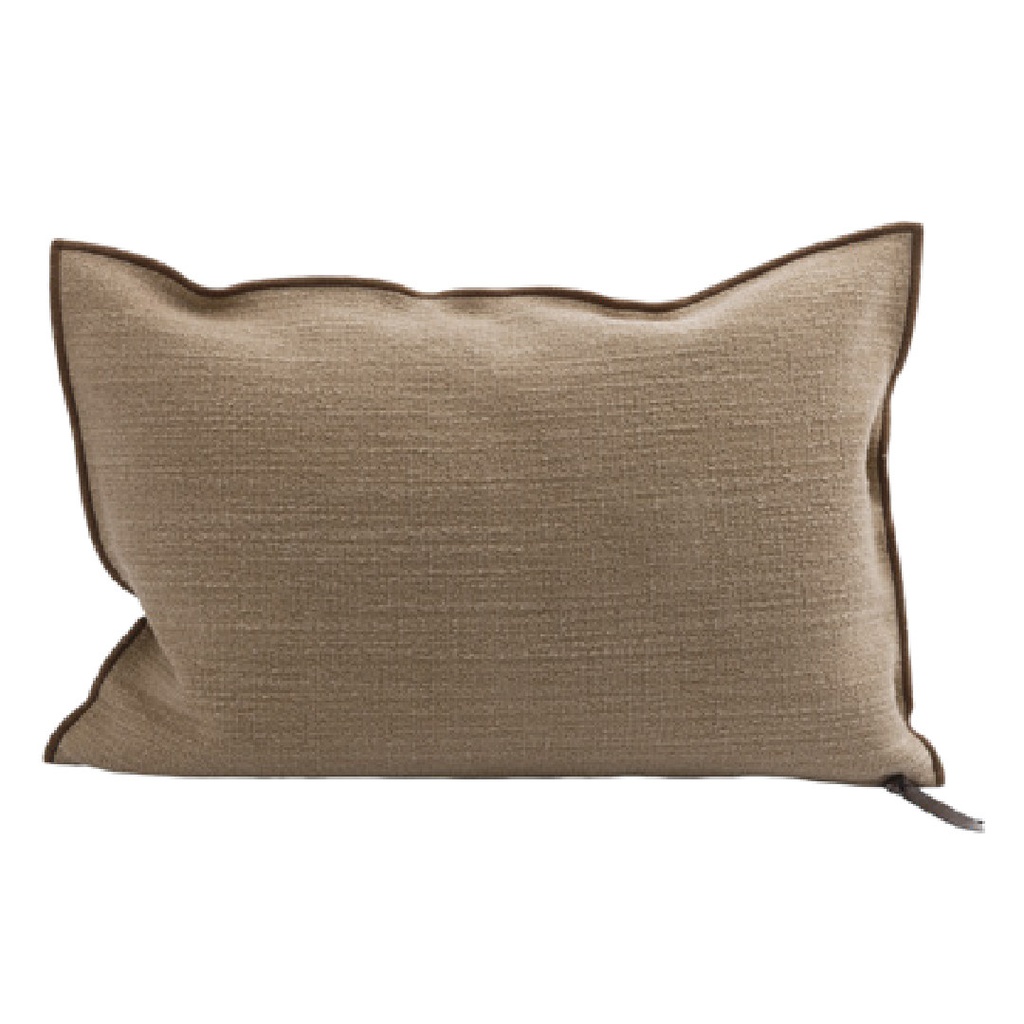 Coussin Vice Versa Toile Belsize Upcyclée - cappuccino