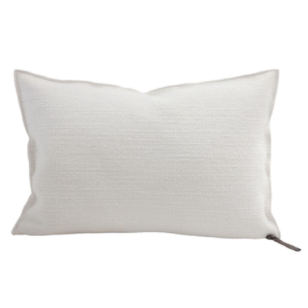 Coussin Vice Versa Toile Belsize Upcyclée - blanc