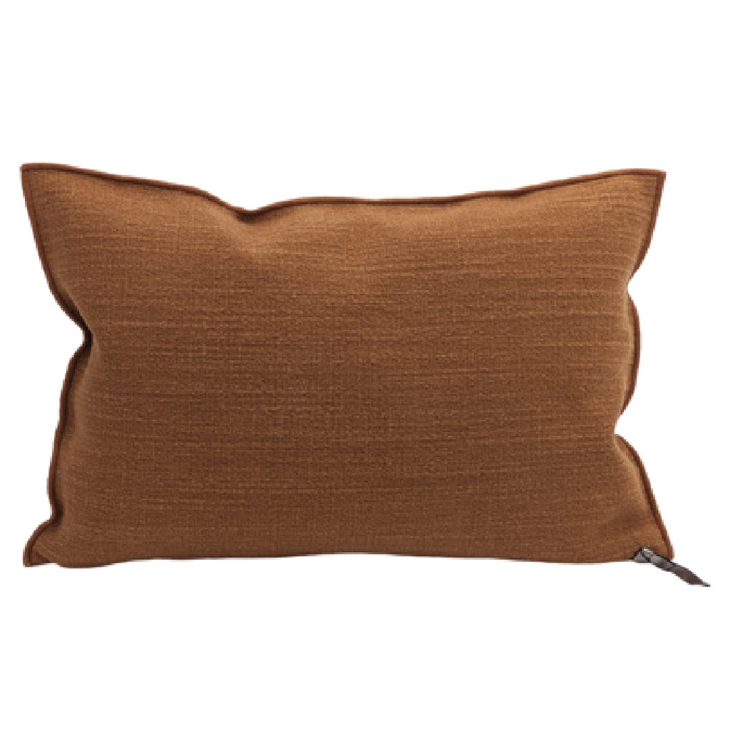Coussin Vice Versa Toile Belsize Upcyclée - ambre