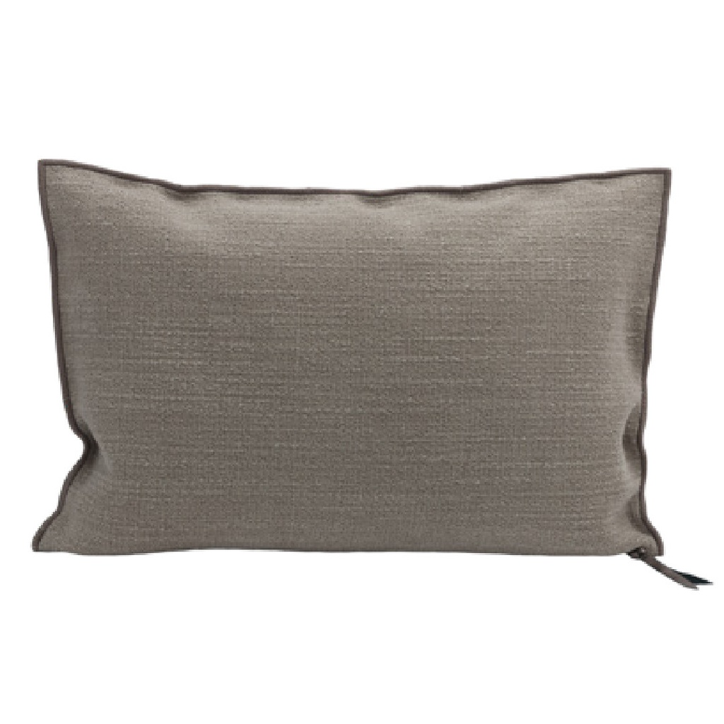 Coussin Vice Versa Toile Belsize Upcyclée - ciment (65 x 65 cm)
