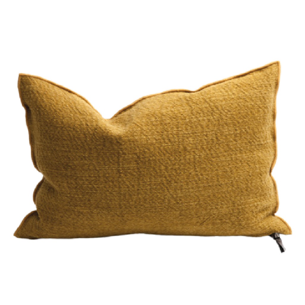 Coussin Vice Versa Toile Nomade - ocre (65 x 65 cm)