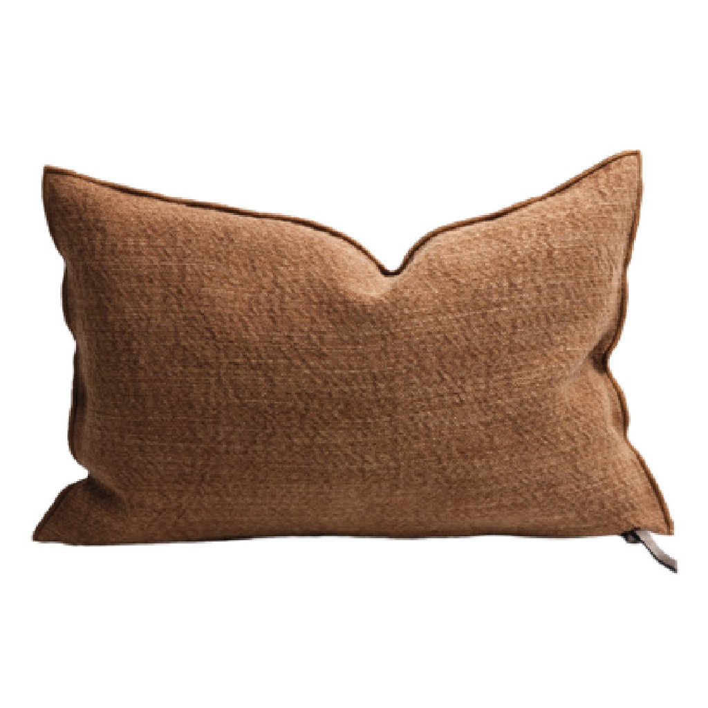 Coussin Vice Versa Toile Nomade - terracotta