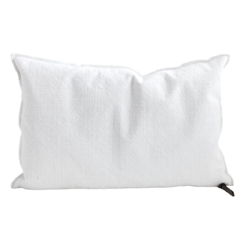 Coussin Vice Versa Toile Towani Upcyclée - blanc