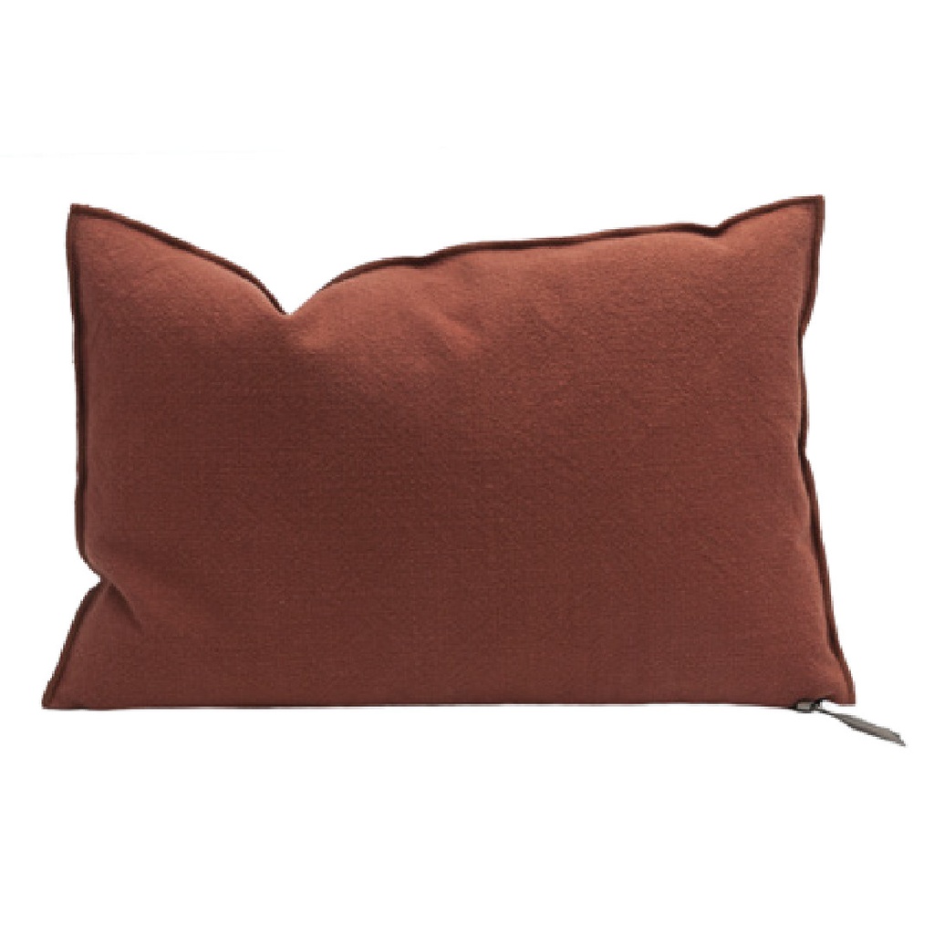 Coussin Vice Versa Toile Towani Upcyclée - argile (65 x 65 cm)