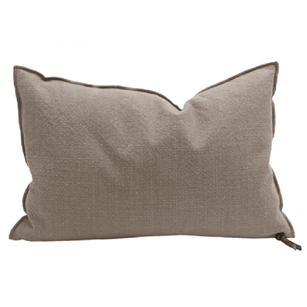 Coussin Vice Versa Toile Towani Upcyclée - nude