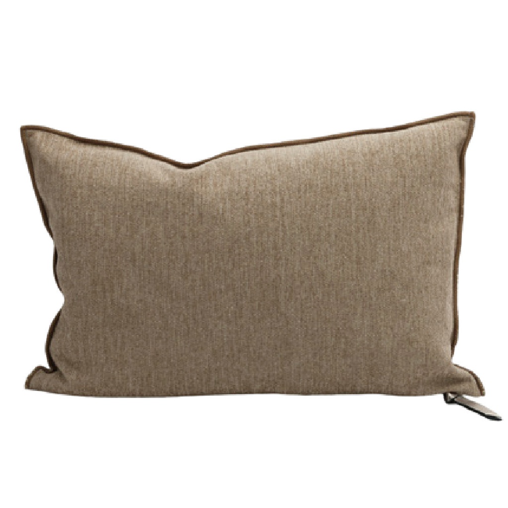 Coussin Vice Versa Toile de Naples Upcyclée - cappuccino
