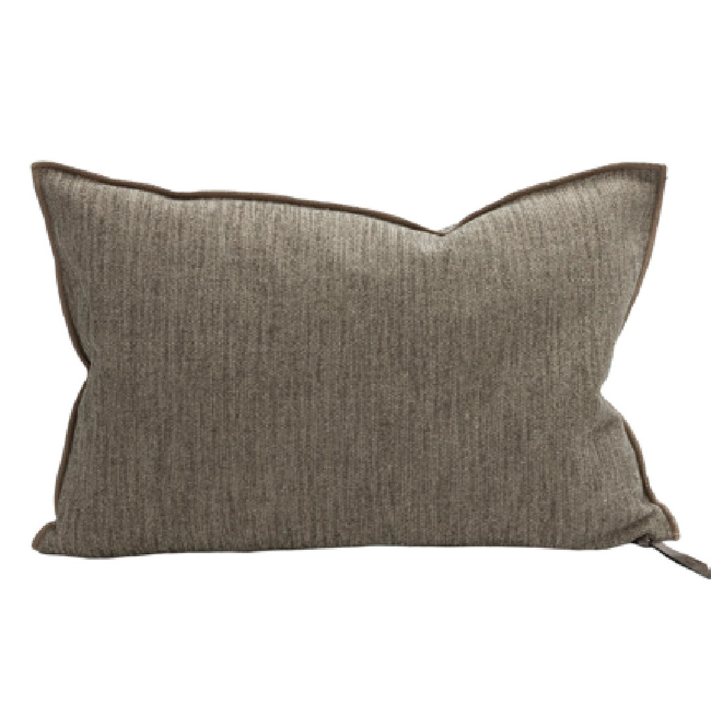Coussin Vice Versa Toile de Naples Upcyclée - écorce