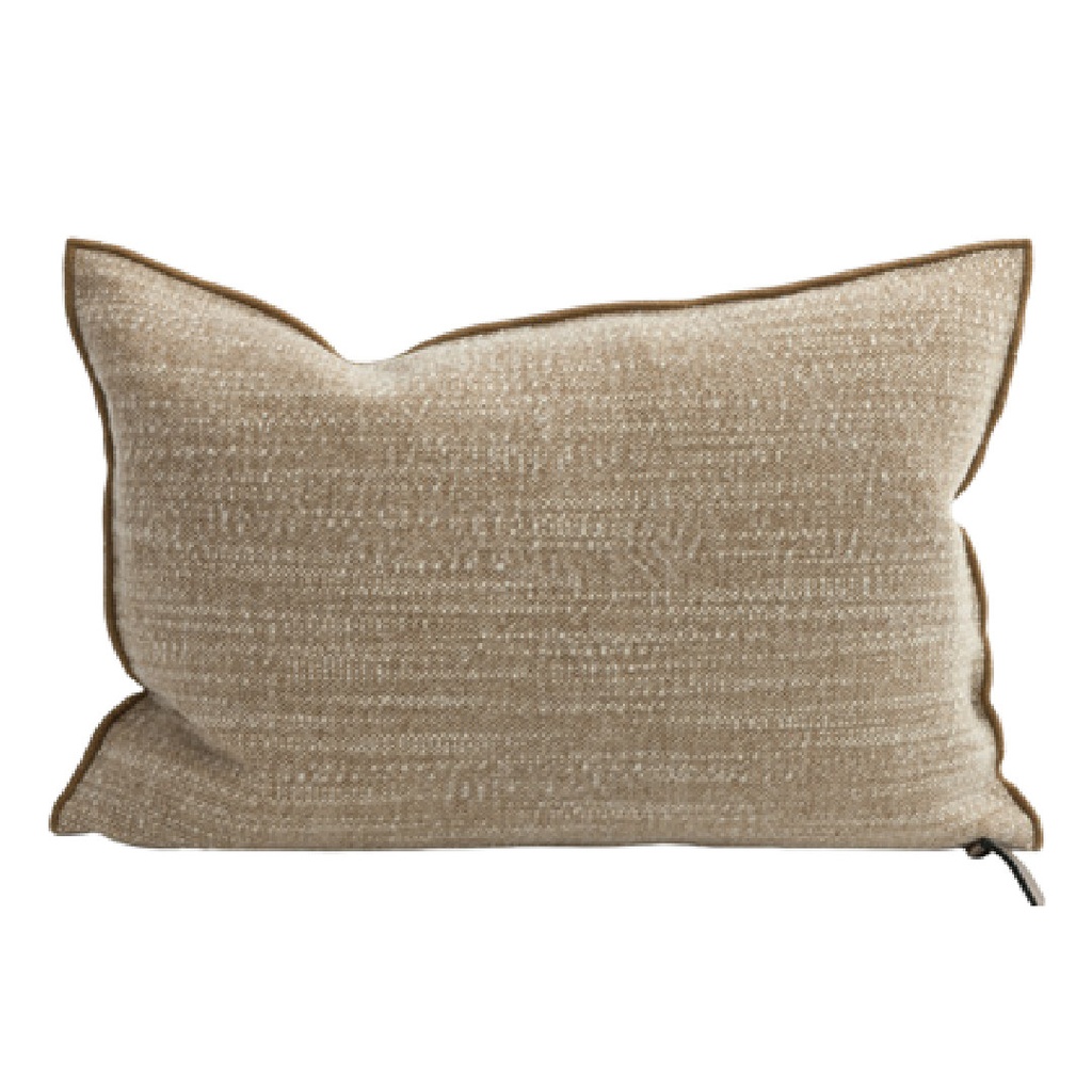 Coussin Vice Versa Toile de Berger - cappuccino givré (65 x 65 cm)