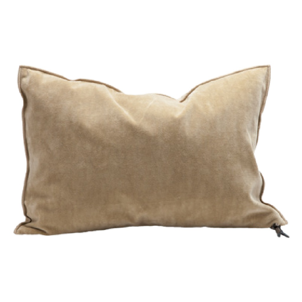 Coussin Vice Versa Velours Vintage - sable