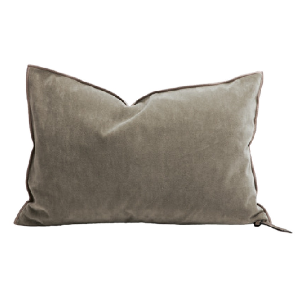 Coussin Vice Versa Velours Vintage - écorce