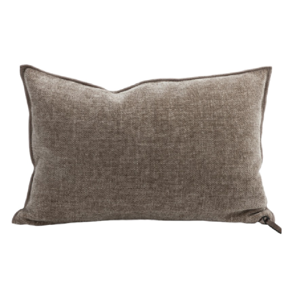 Coussin Vice Versa Chenille Visconti - ciment (65 x 65 cm)
