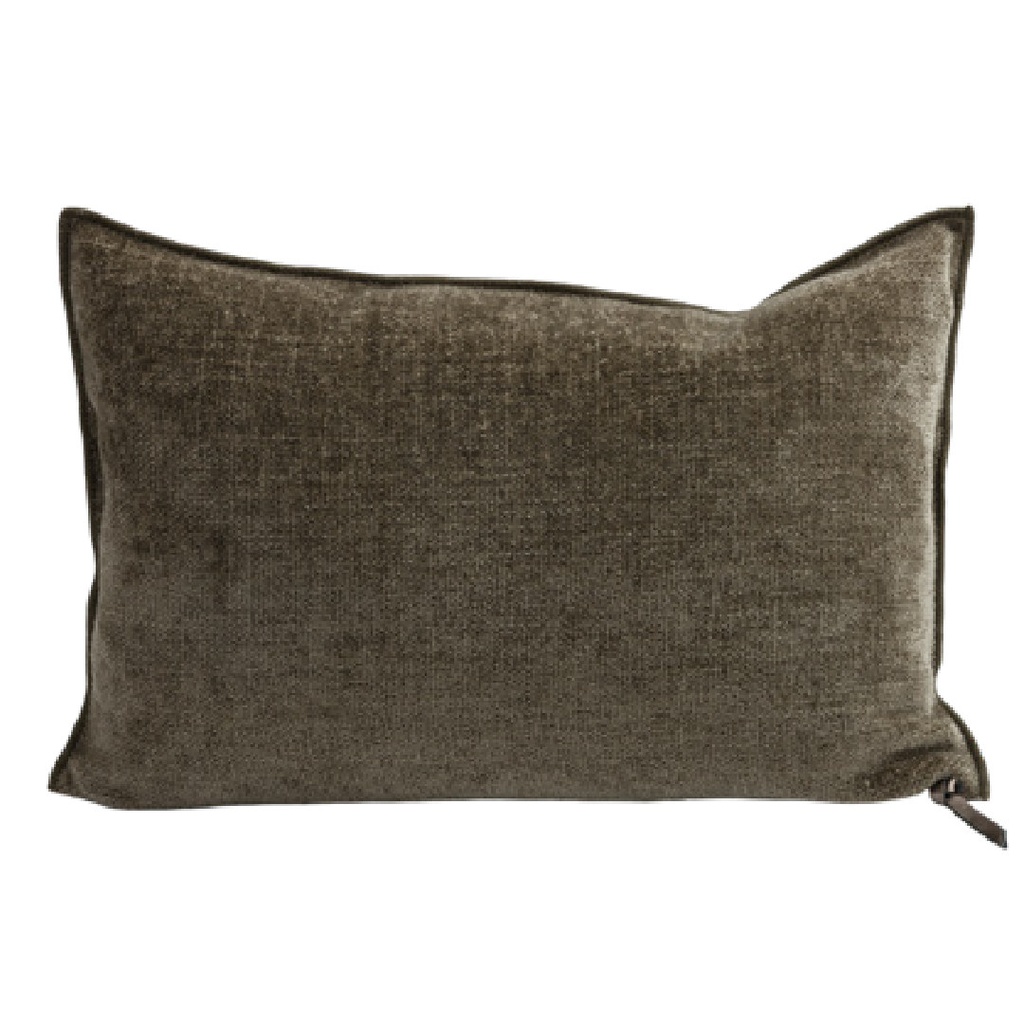 Coussin Vice Versa Chenille Visconti - kaki