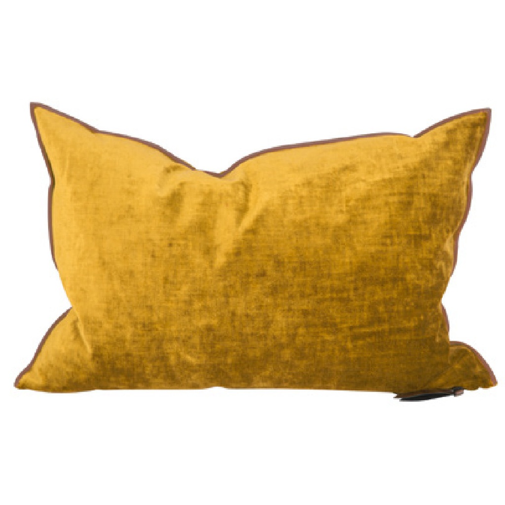 Coussin Vice Versa Velours Royal - ocre