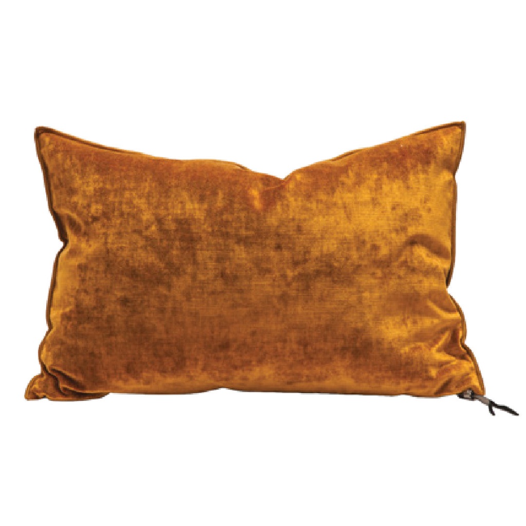 Coussin Vice Versa Velours Royal - ambre