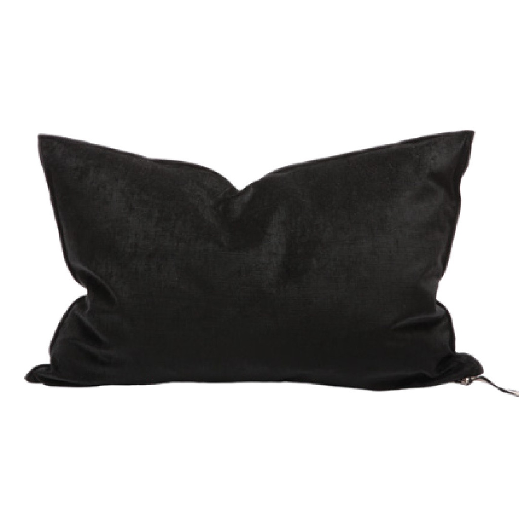 Coussin Vice Versa Velours Royal - noir