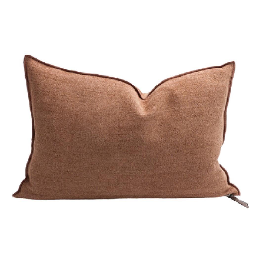 Coussin Vice Versa Chenille Vintage - blush