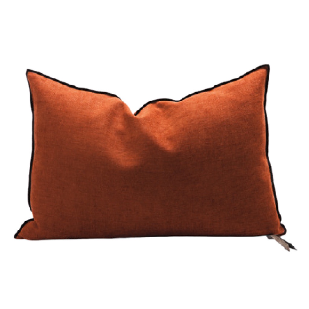 Coussin Vice Versa Chenille Soft Washed - rouille