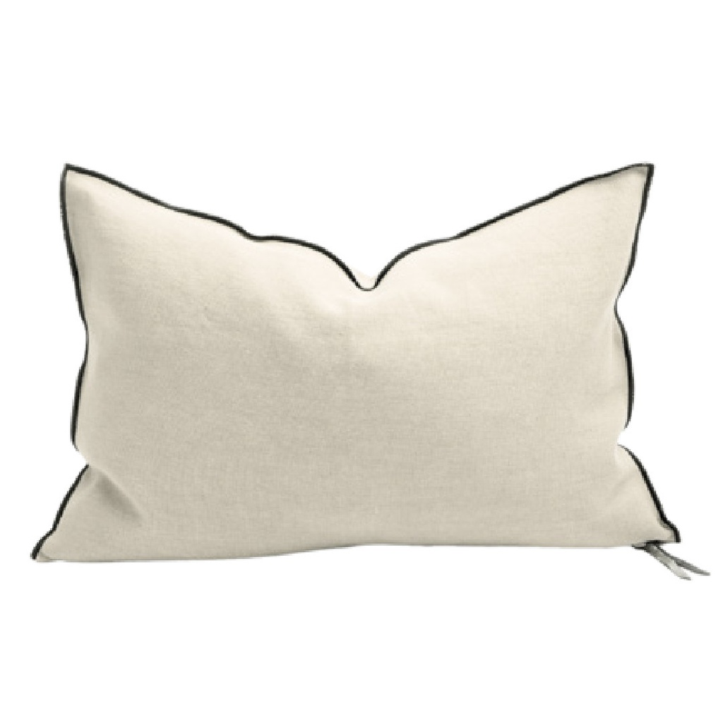Coussin Vice Versa Lin Stone Washed - crème