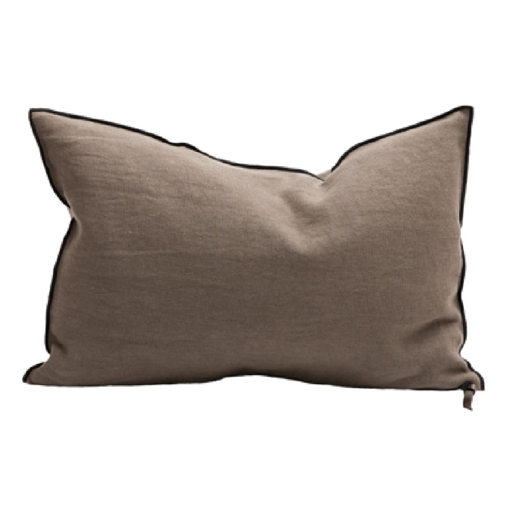 Coussin Vice Versa Lin Stone Washed - écorce