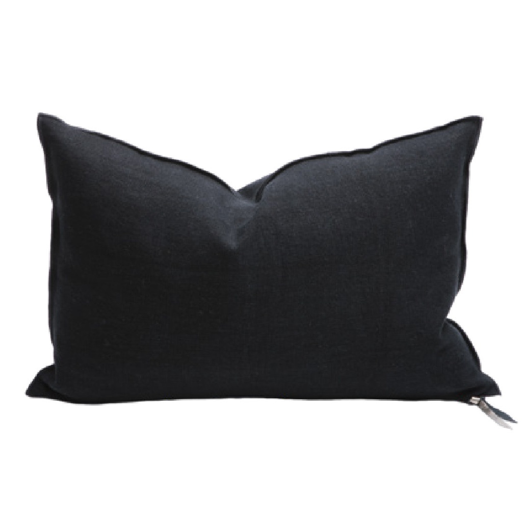 Coussin Vice Versa Lin Stone Washed - noir
