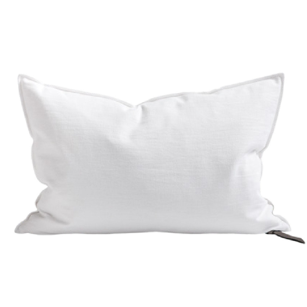 Coussin Vice Versa Toile Métis Upcyclée - blanc