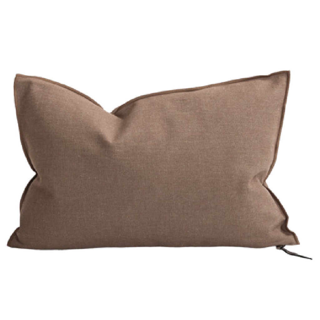 Coussin Vice Versa Toile Métis Upcyclée - muscade