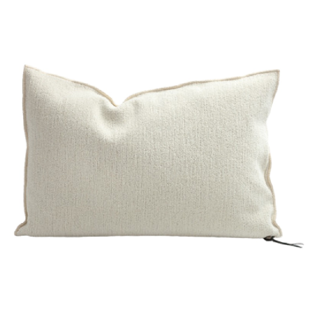 Coussin Vice Versa Toile Tuftée Upcyclée - crème (65 x 65 cm)