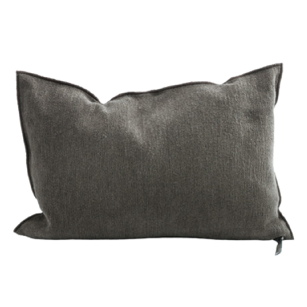 Coussin Vice Versa Toile Tuftée Upcyclée - castor