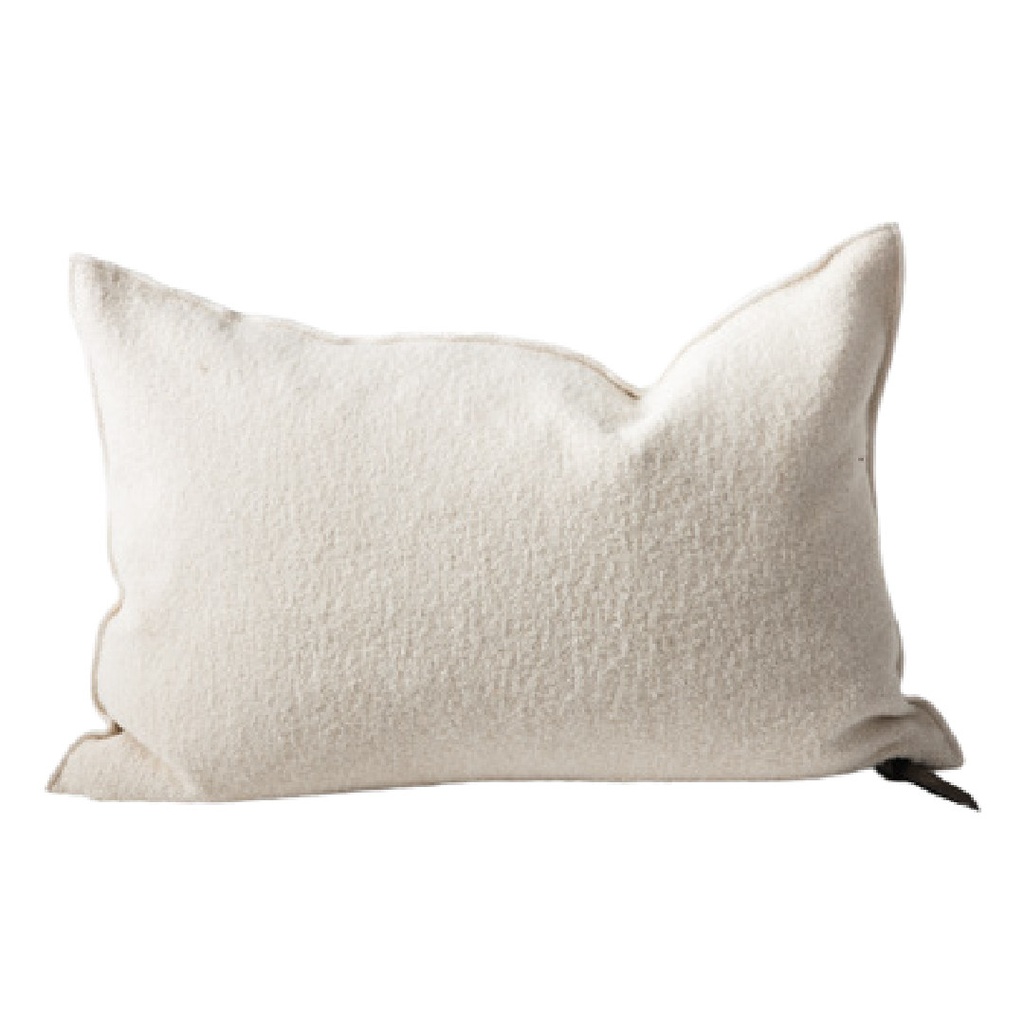 Coussin Vice Versa Toile Bouclette - blanc